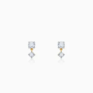 Gold Paseo Solitaire Diamond Studs