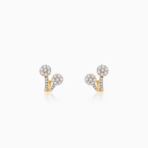 Gold Twinkle Trance Diamond Earrings