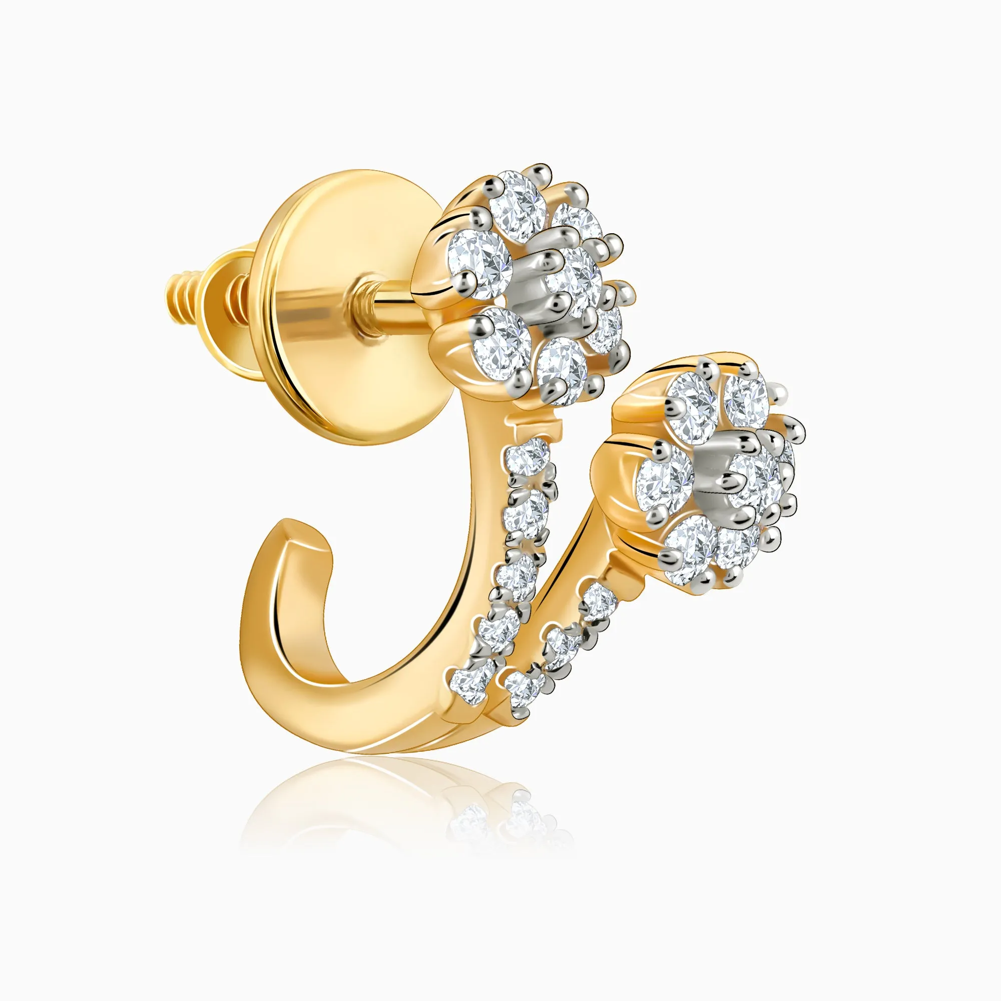 Gold Twinkle Trance Diamond Earrings