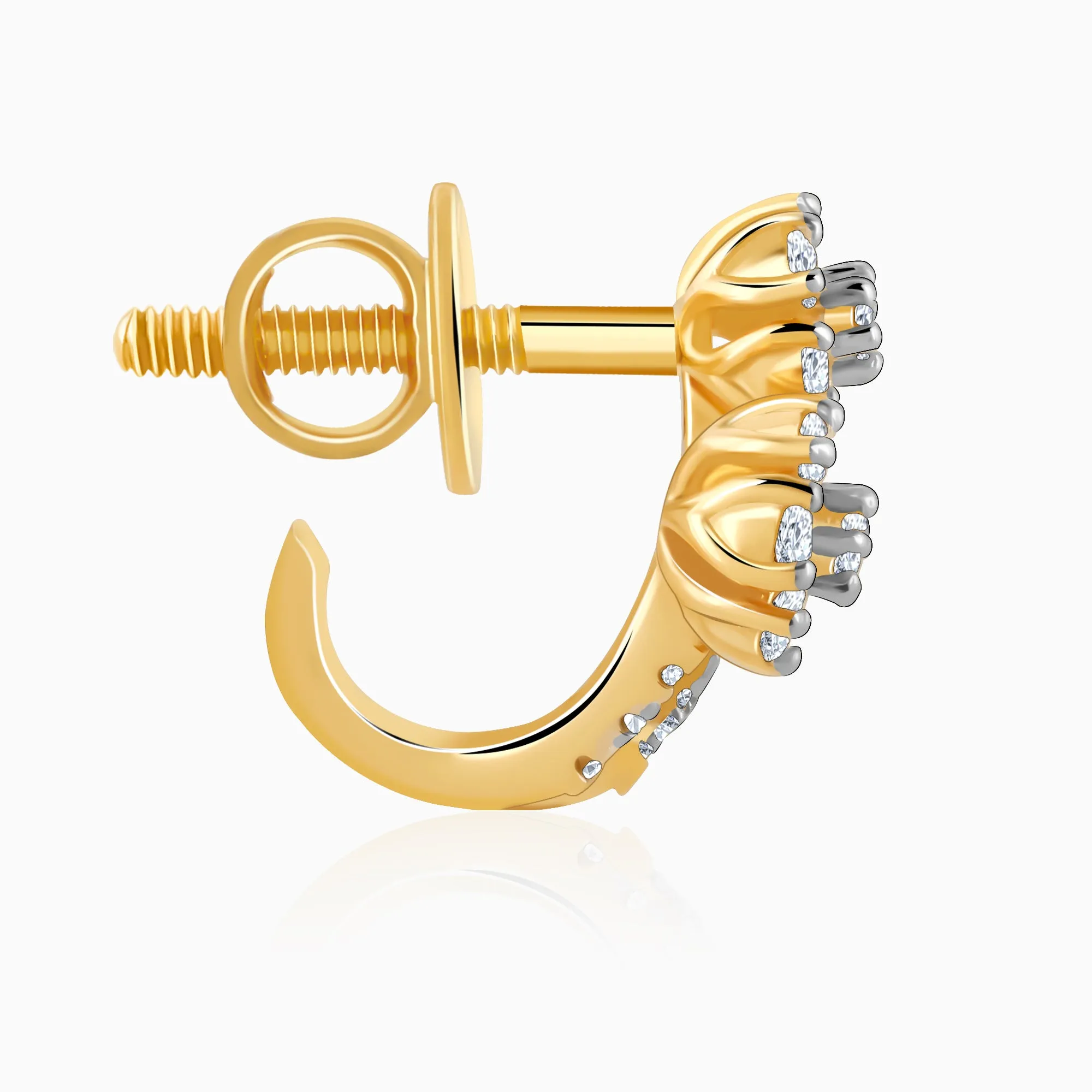 Gold Twinkle Trance Diamond Earrings