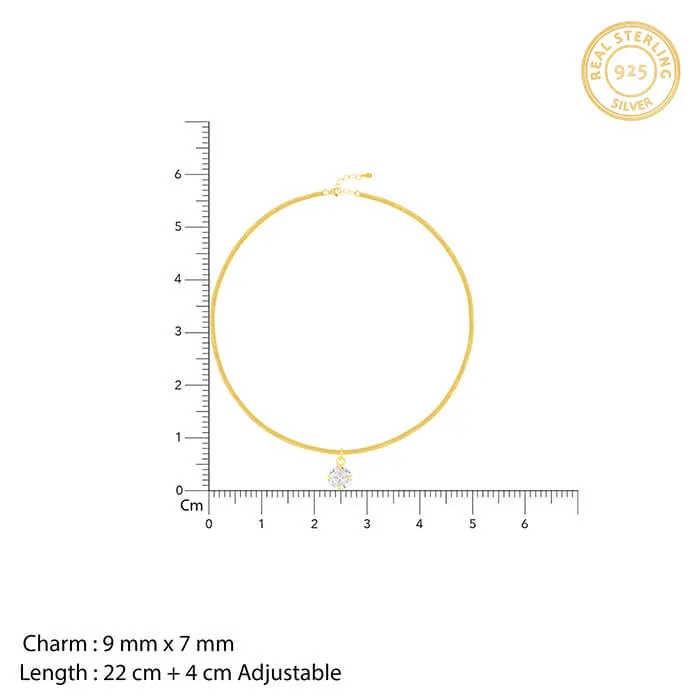 Golden Dangling Charm Anklet