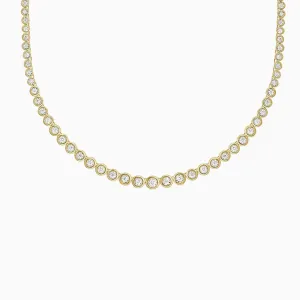Graduated Diamond Bezel Tennis Necklace