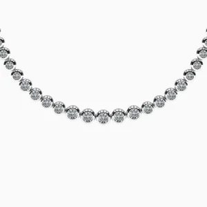 Graduated Diamond Bezel Tennis Necklace