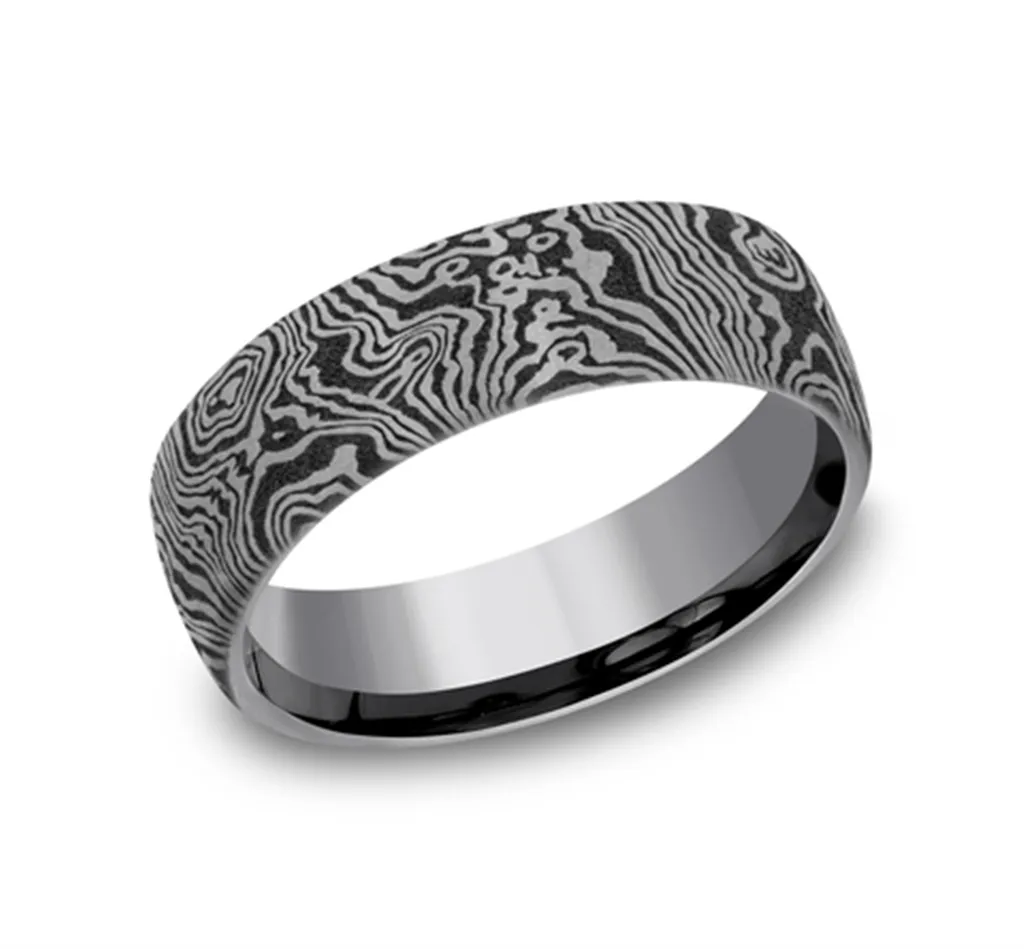 Gray Tantalum ??The Torsion?? 6.5mm European Comfort Fit Wedding Band