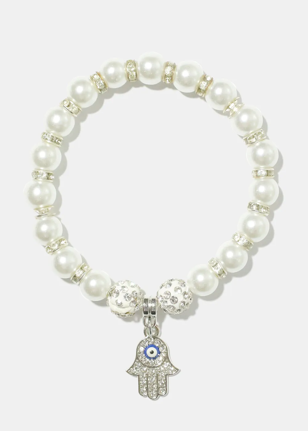 Hamsa Hand Pearl Bracelet