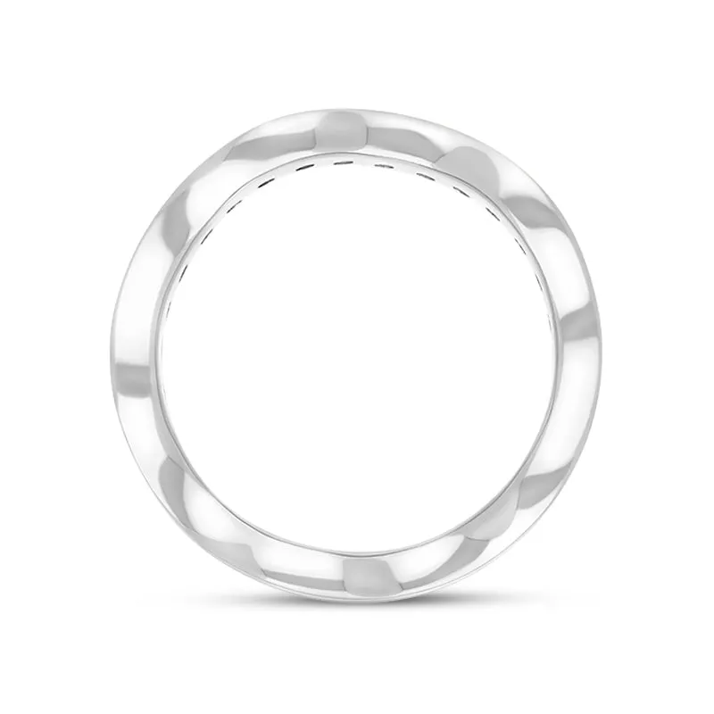 Hans D Krieger 18ct White Gold 1.21ct Diamond Wave Eternity Ring