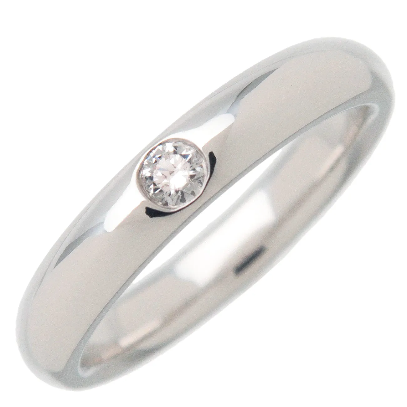 HARRY WINSTON Marrige Ring 1P Diamond PT950 Platinum US3.5-4 Used