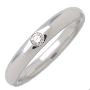 HARRY WINSTON Marrige Ring 1P Diamond PT950 Platinum US6.5-7 Used