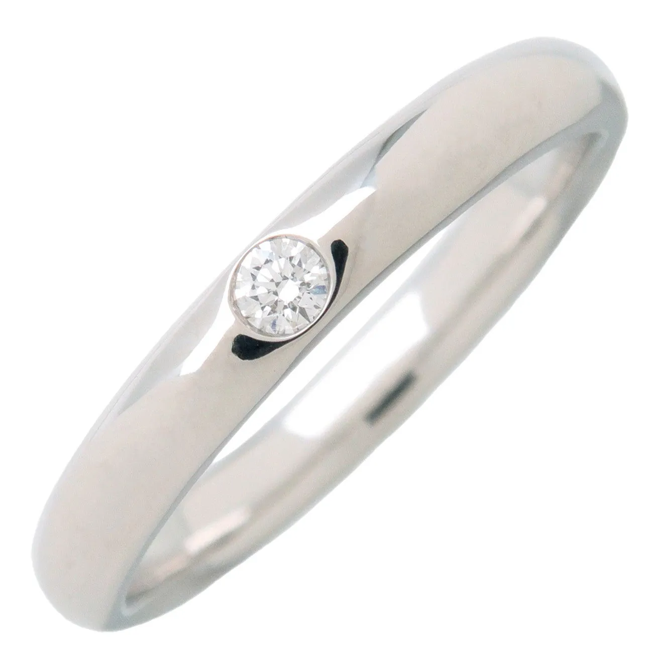 HARRY WINSTON Round Cut 1P Diamond Marriage Ring Platinum US6.5 Used