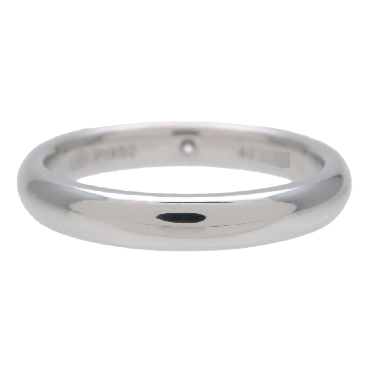 HARRY WINSTON Round Cut Wedding Ring 1P Diamond PT950 Platinum Used
