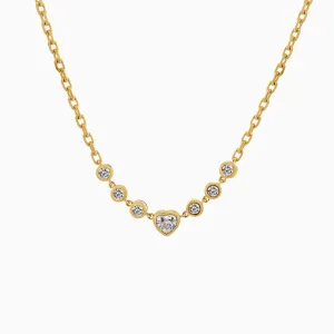 Heart Bezel Chain Necklace