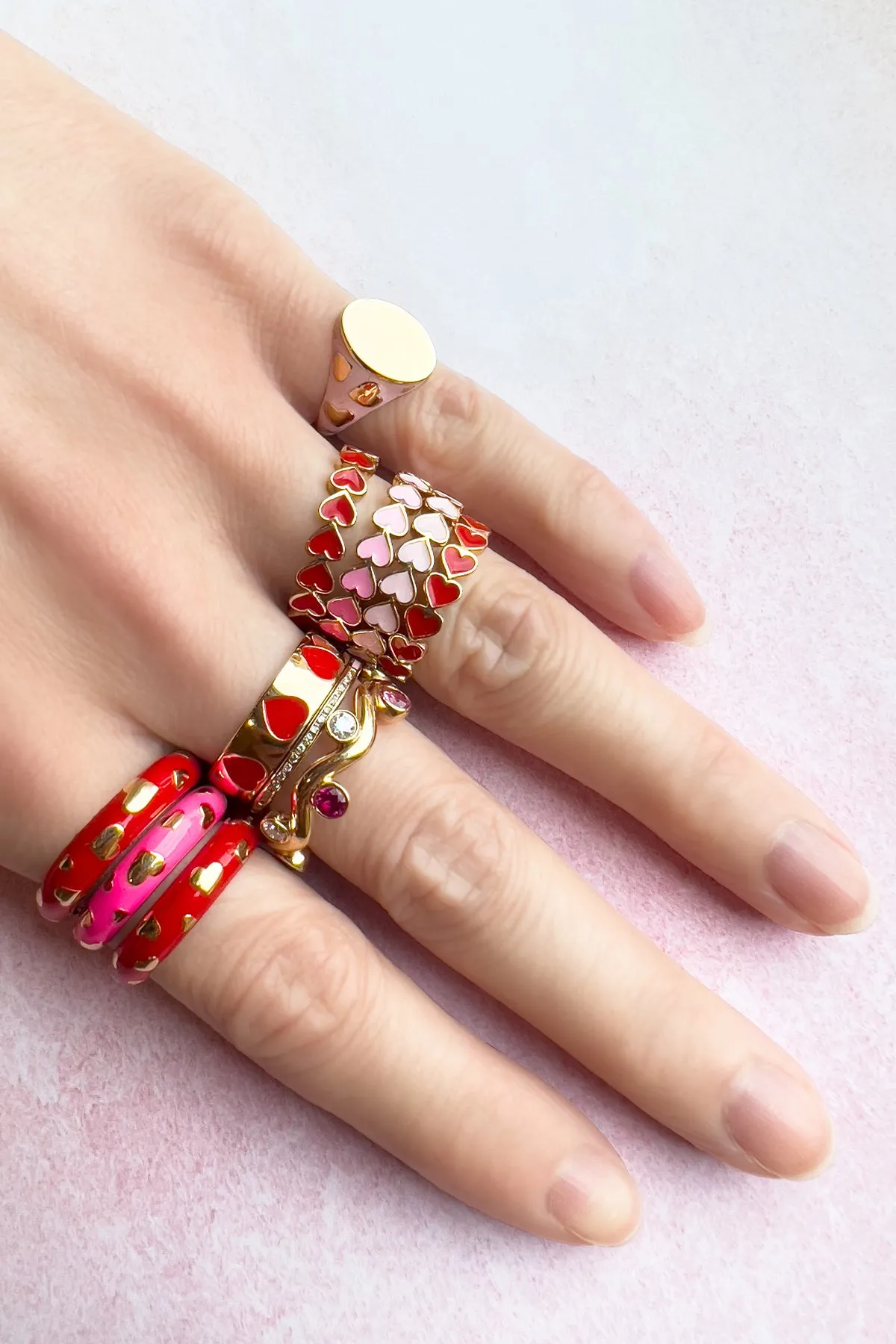 Heart Stack Ring