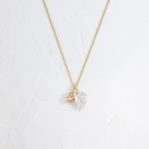 Heart to Heart Necklace, Pink Diamond - In Stock