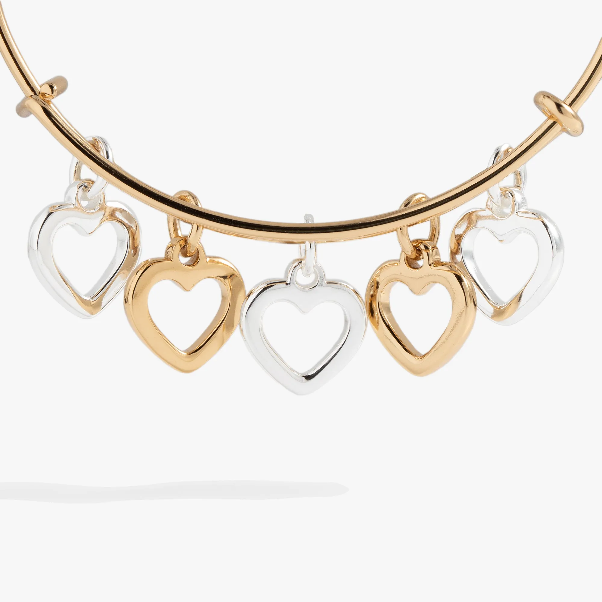 Hearts Multi-Charm Bangle