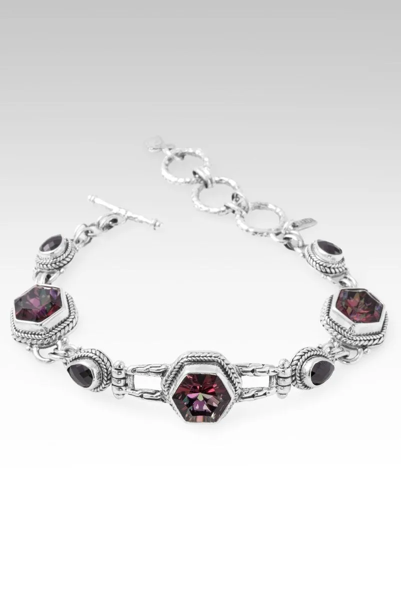 Heavenly Grace Bracelet II? in Ultra Berry? Mystic Quartz & Black Spinel