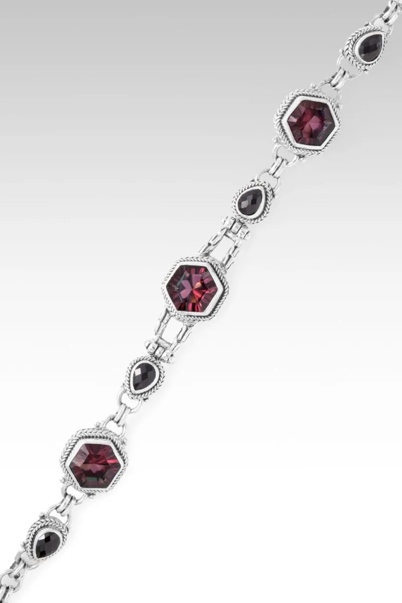 Heavenly Grace Bracelet II? in Ultra Berry? Mystic Quartz & Black Spinel