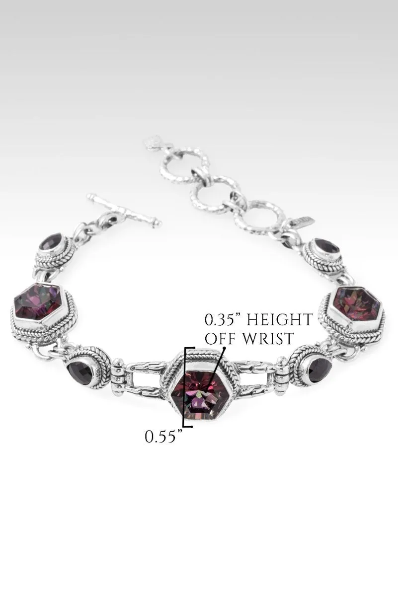 Heavenly Grace Bracelet II? in Ultra Berry? Mystic Quartz & Black Spinel