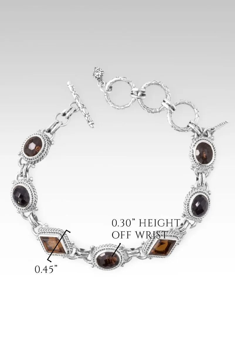 High Hopes Bracelet II? in Whiskey Quartz, Smoky Quartz & Black Spinel