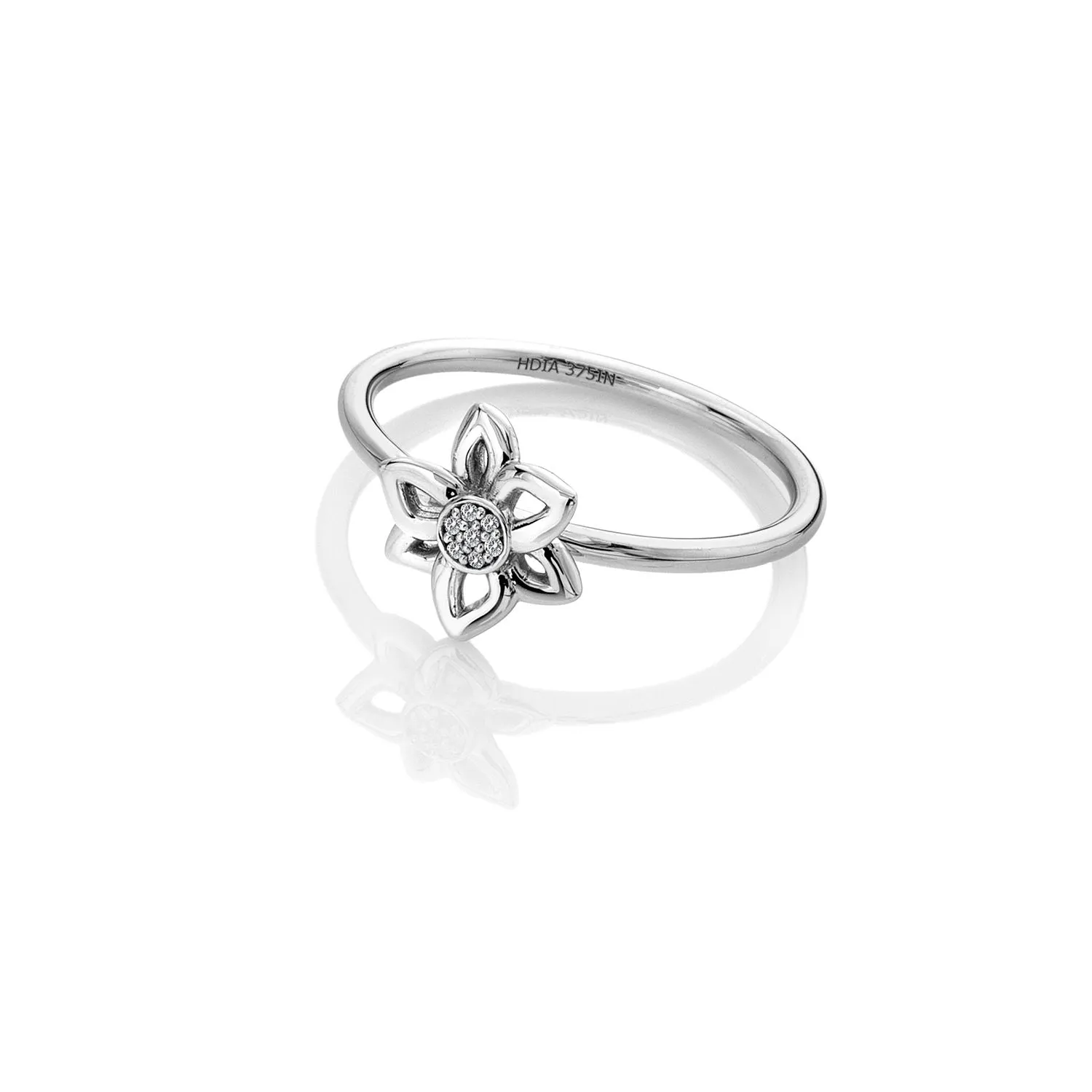 Hot Diamonds Floret 9ct White Gold Ring