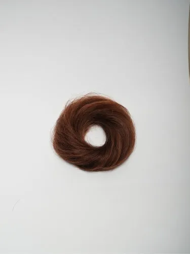 Human Hair Donut Scrunchie Light Brown
