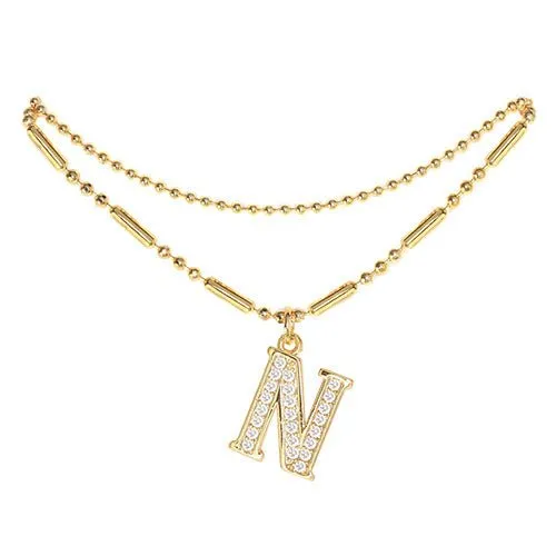 Initial Anklet Gold