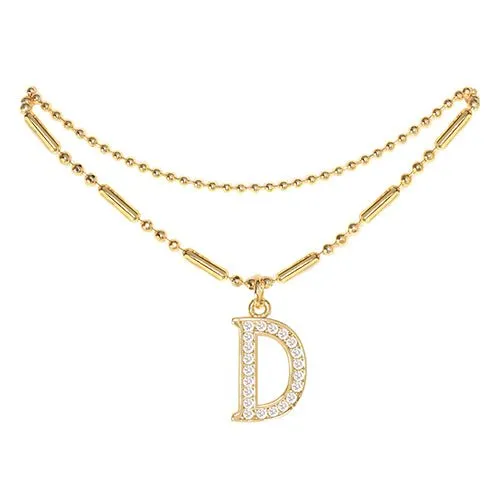 Initial Anklet Gold