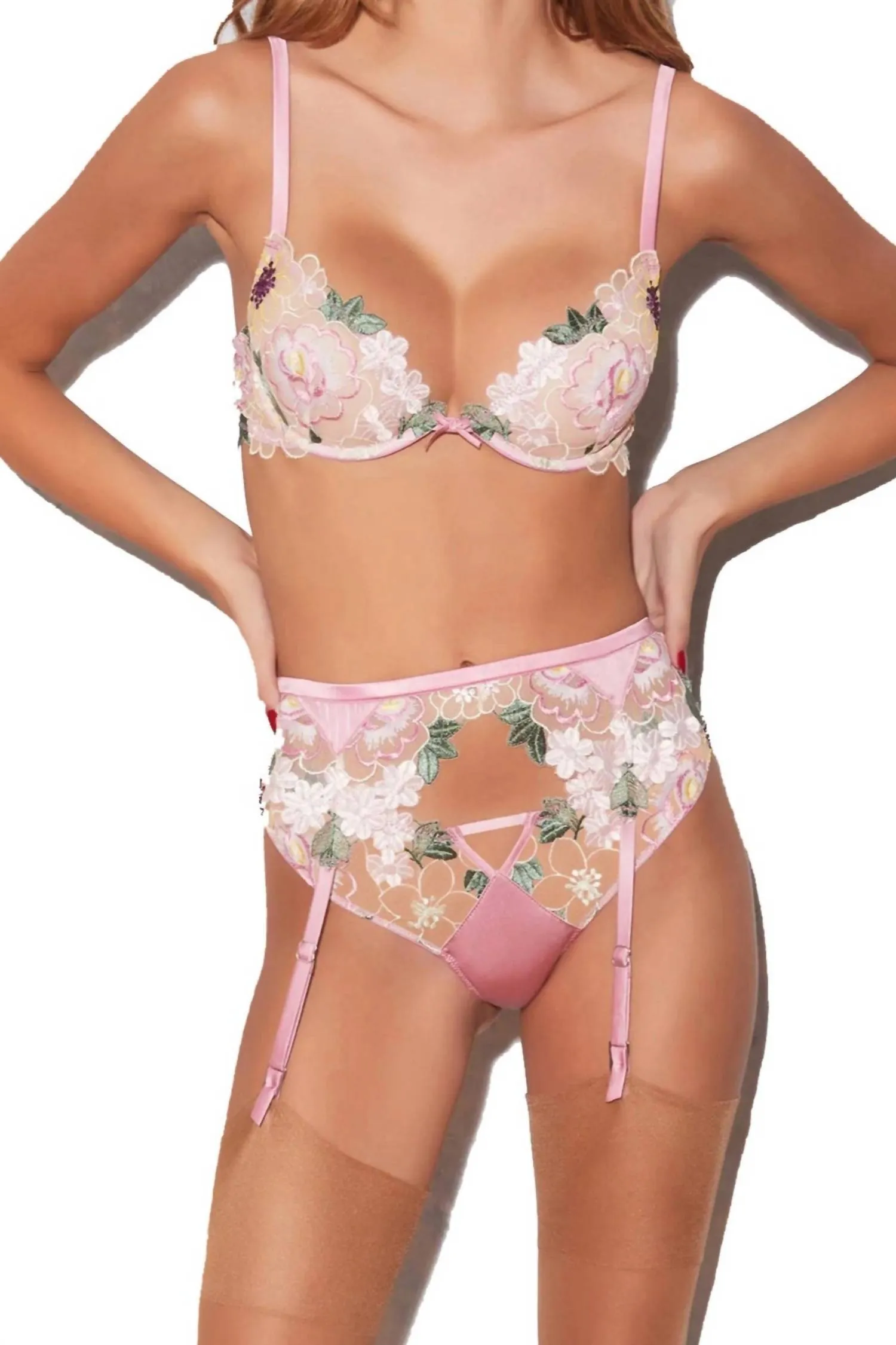Jardin Embroidery Demi Bra In Bisou