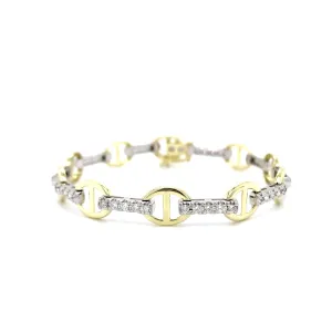 Lady's Two-Tone Diamond Fashion Bracelet