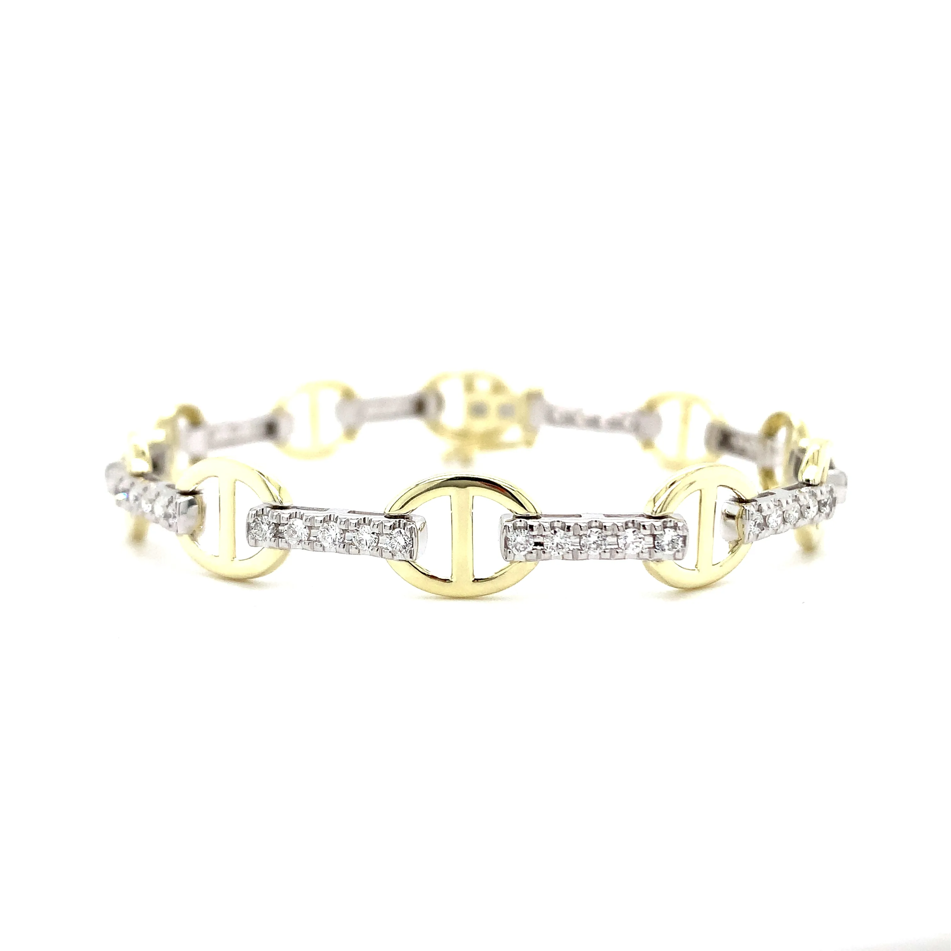 Lady's Two-Tone Diamond Fashion Bracelet
