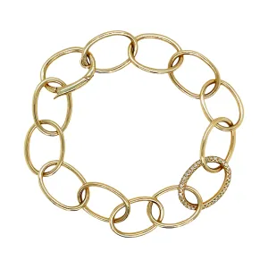 Large Loop and Diamond Link Bracelet