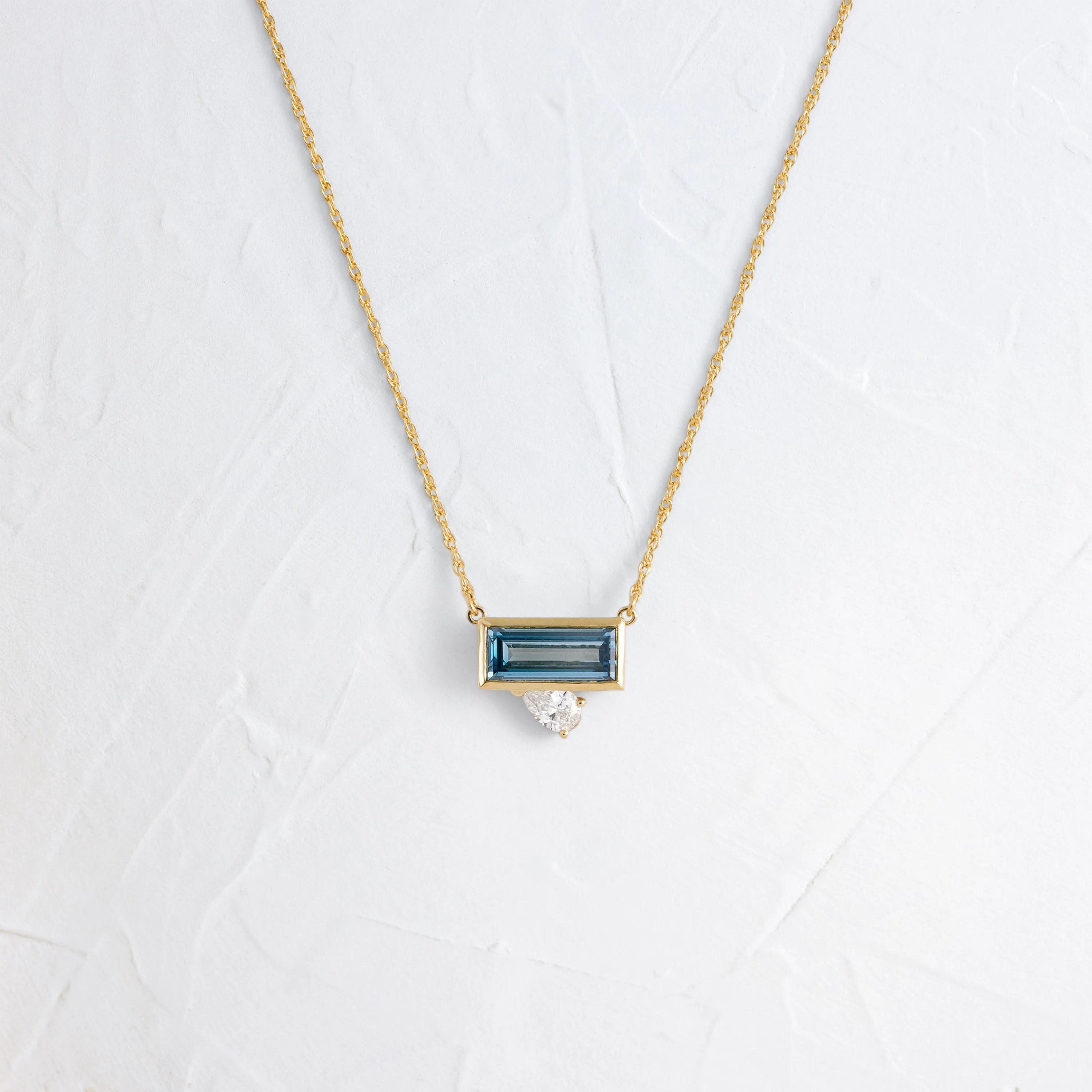 Littlefall Necklace, 1.26ct. Lab-Grown Blue Diamond
