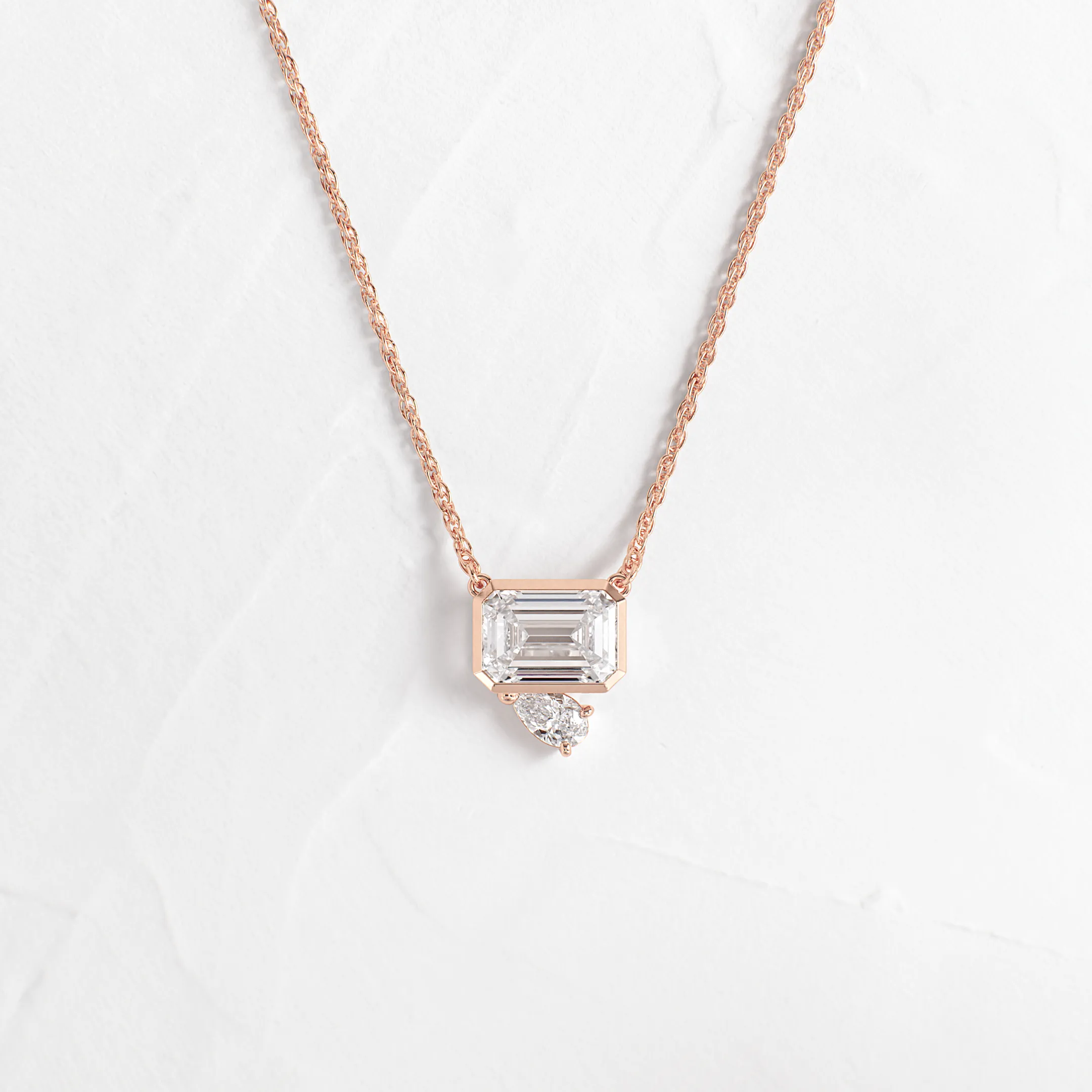 Littlefall Necklace, Emerald Cut