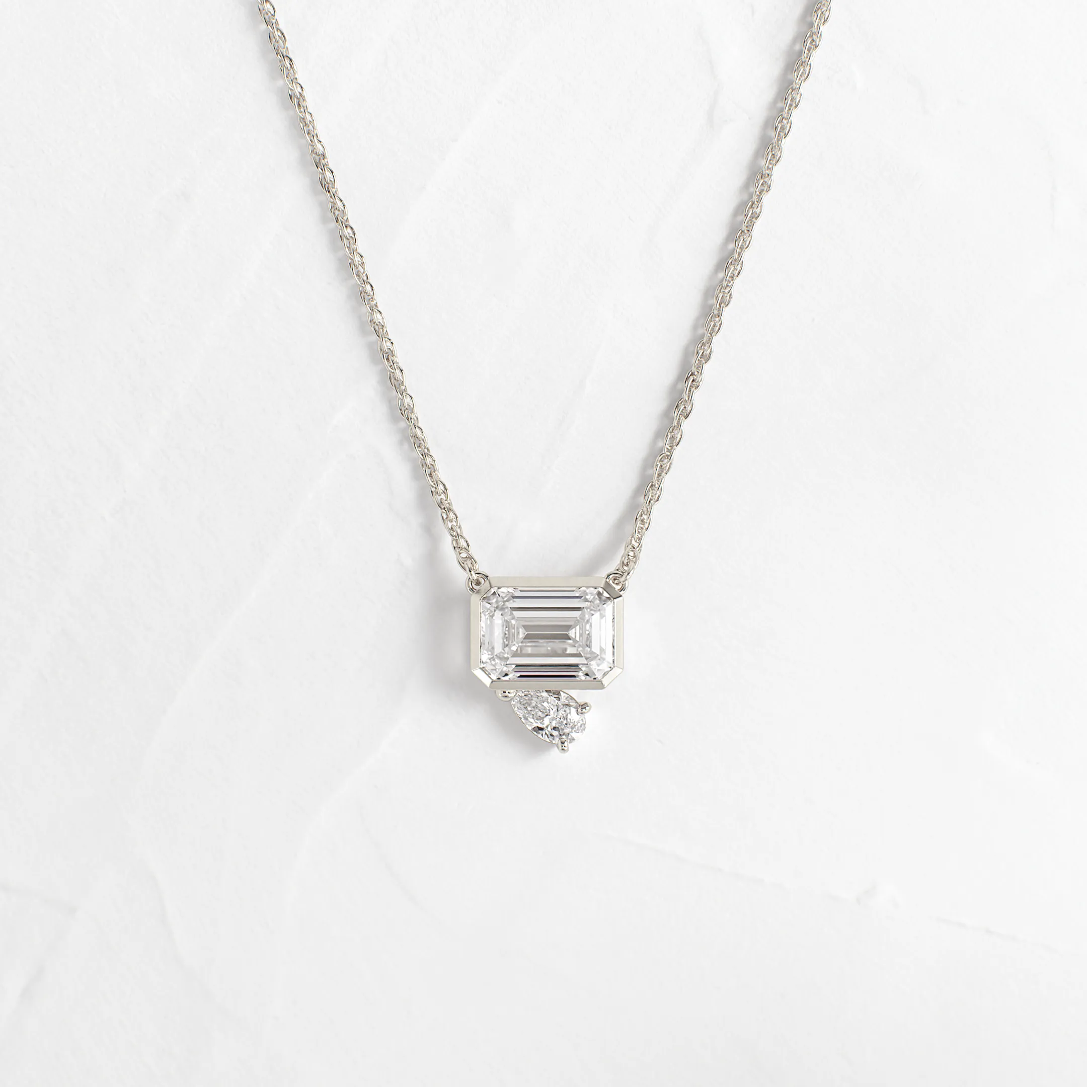 Littlefall Necklace, Emerald Cut