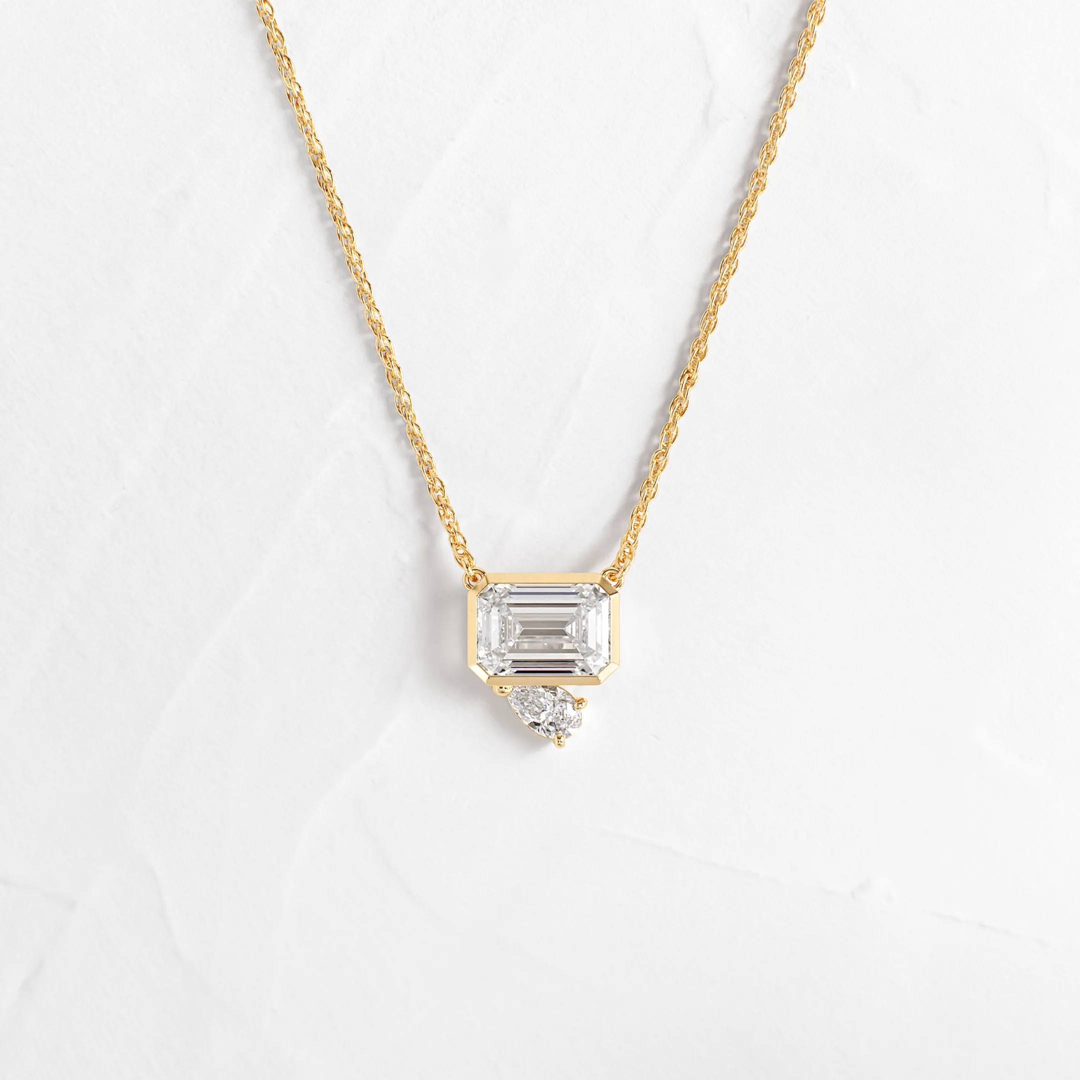 Littlefall Necklace, Emerald Cut