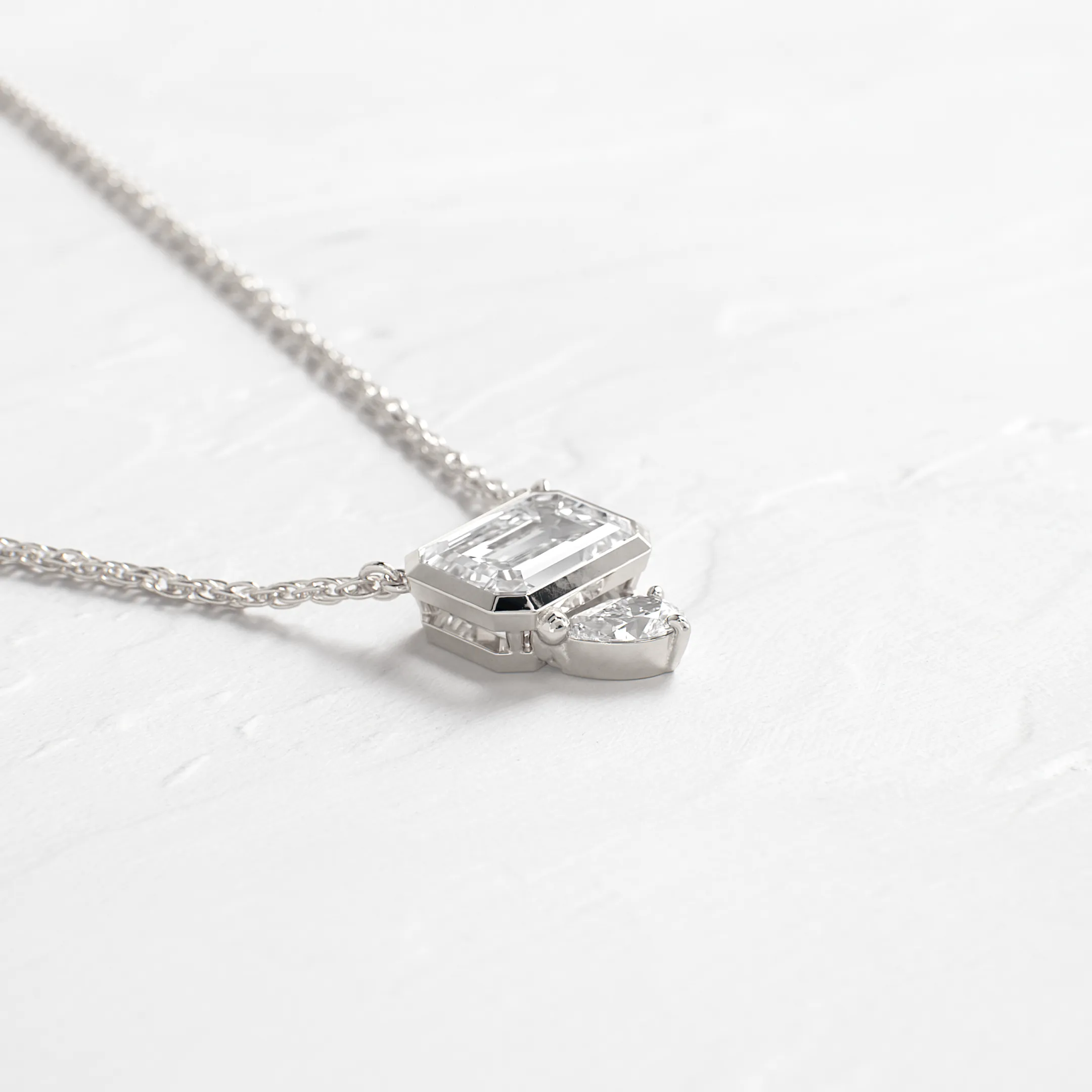 Littlefall Necklace, Emerald Cut
