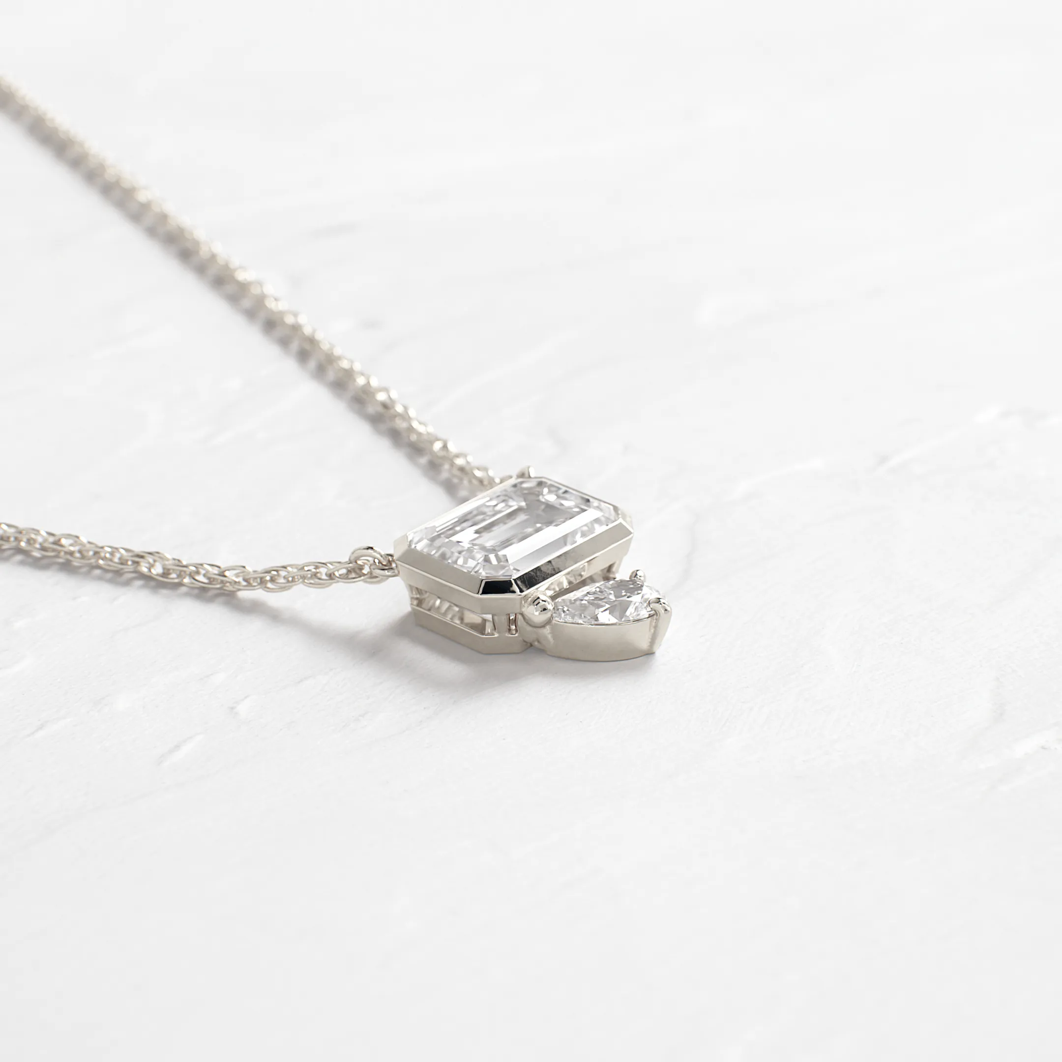 Littlefall Necklace, Emerald Cut