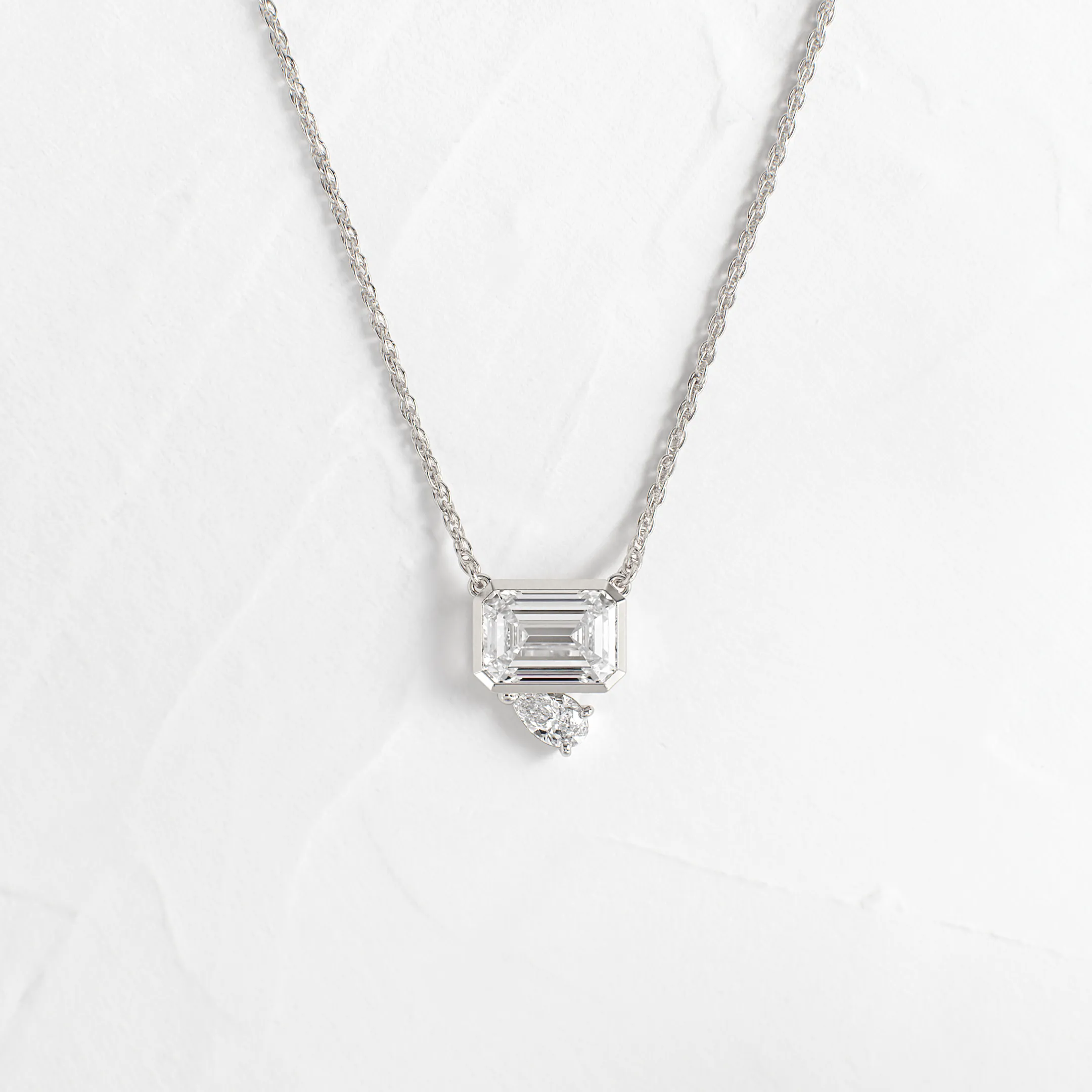 Littlefall Necklace, Emerald Cut