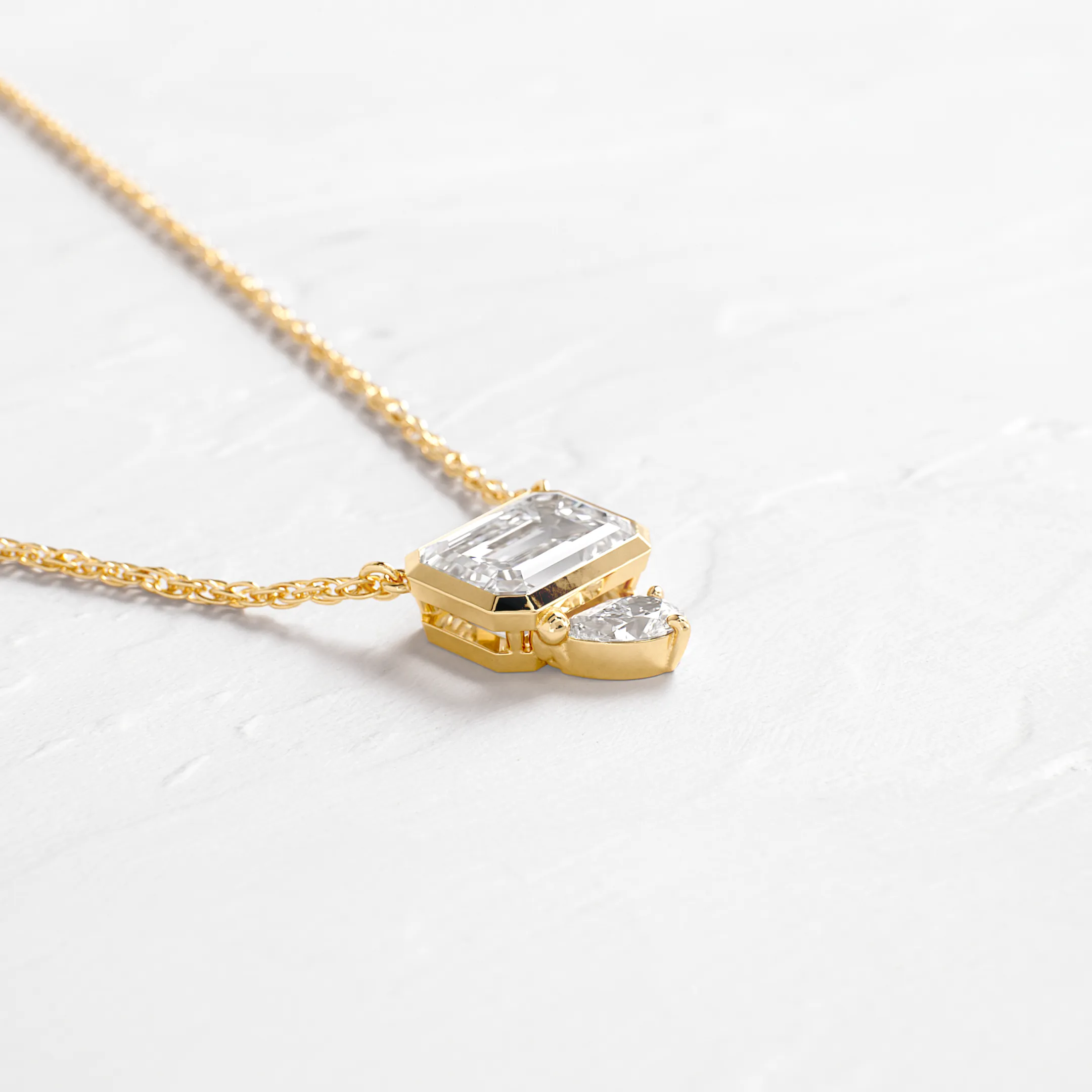Littlefall Necklace, Emerald Cut