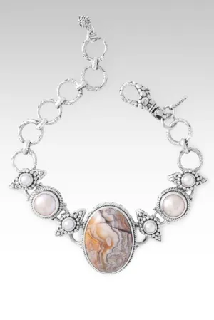 Loving Shepherd Bracelet II? in Crazy Lace Agate, Champagne Freshwater Pearl & Freshwater Pearl