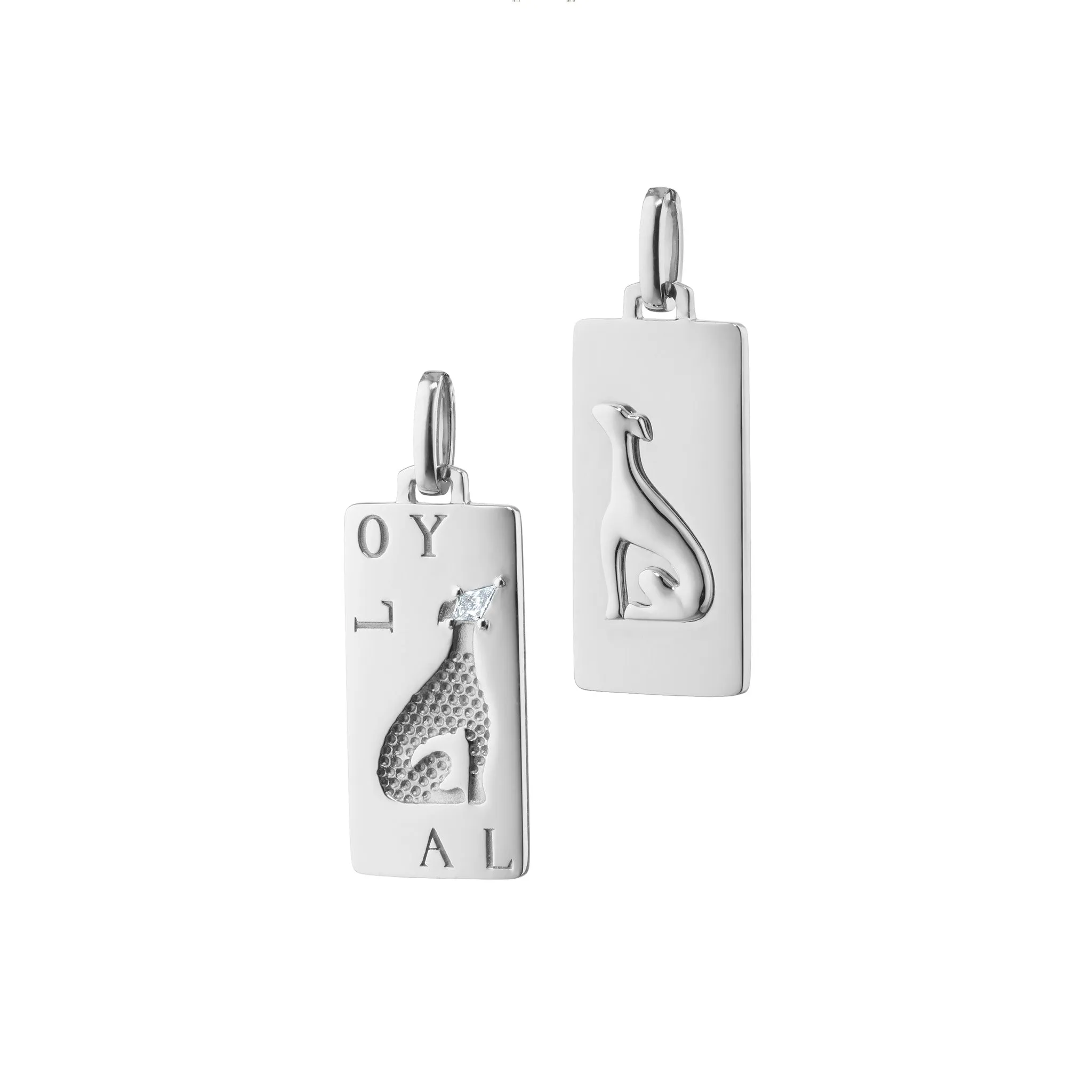 ??Loyal?? Dog Sterling Silver Intaglio Charm