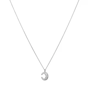 Lunar Pav?? 18K Whitegold Pendant w. Diamonds