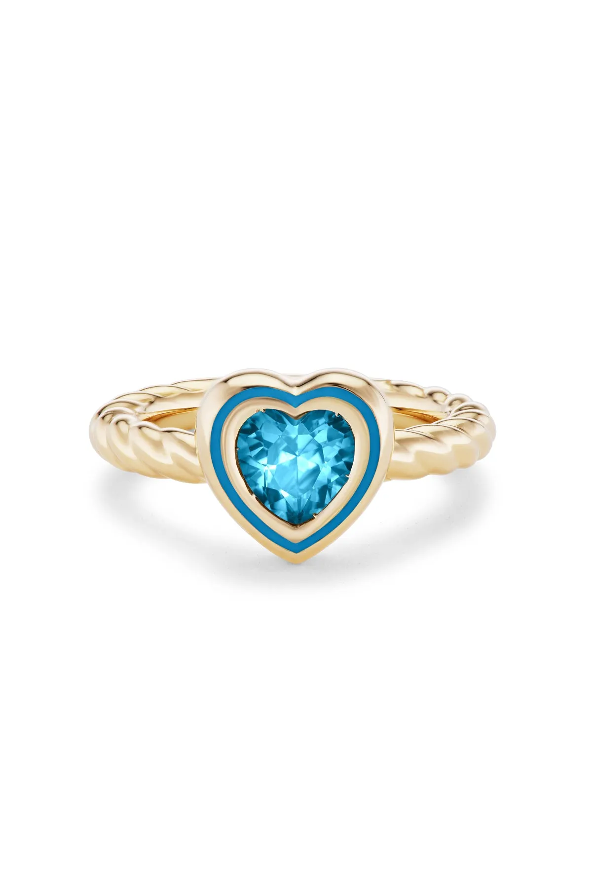 Madison Heart Bezel Stack Ring