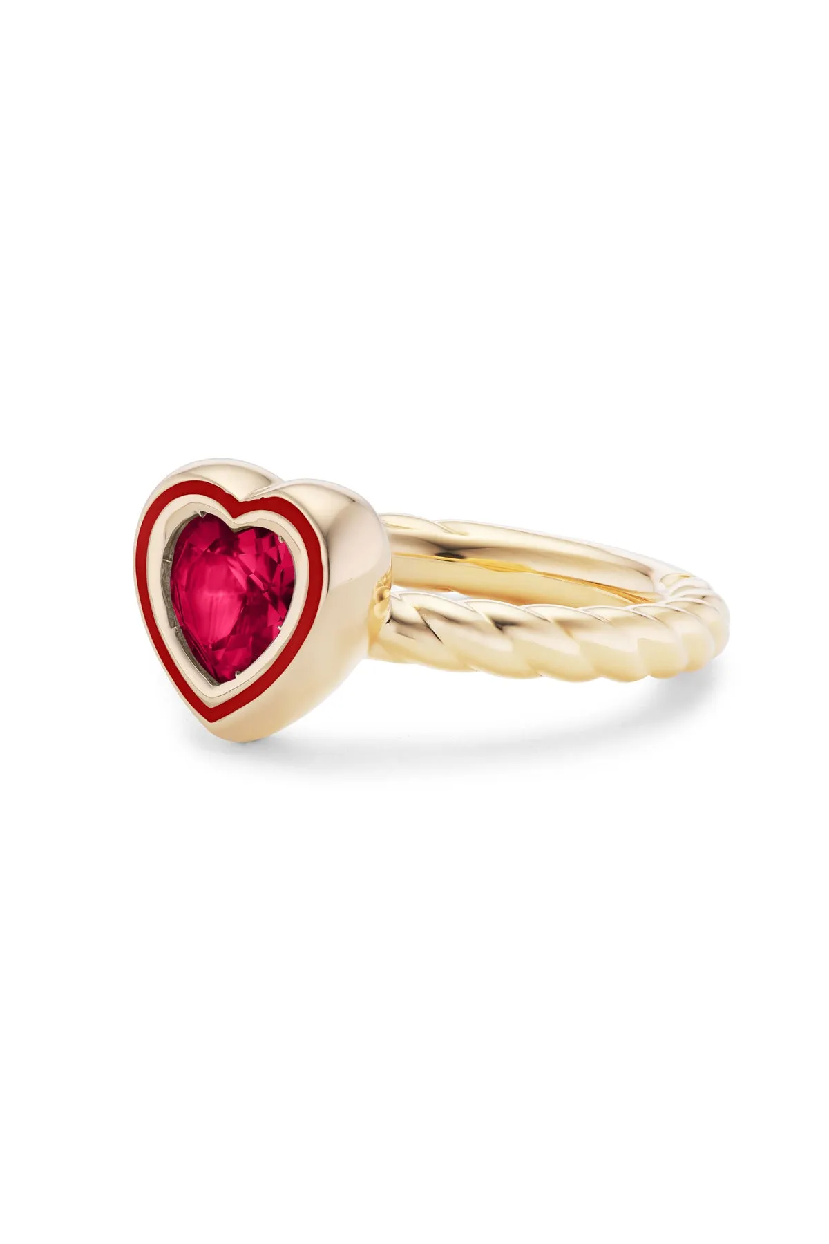 Madison Heart Bezel Stack Ring