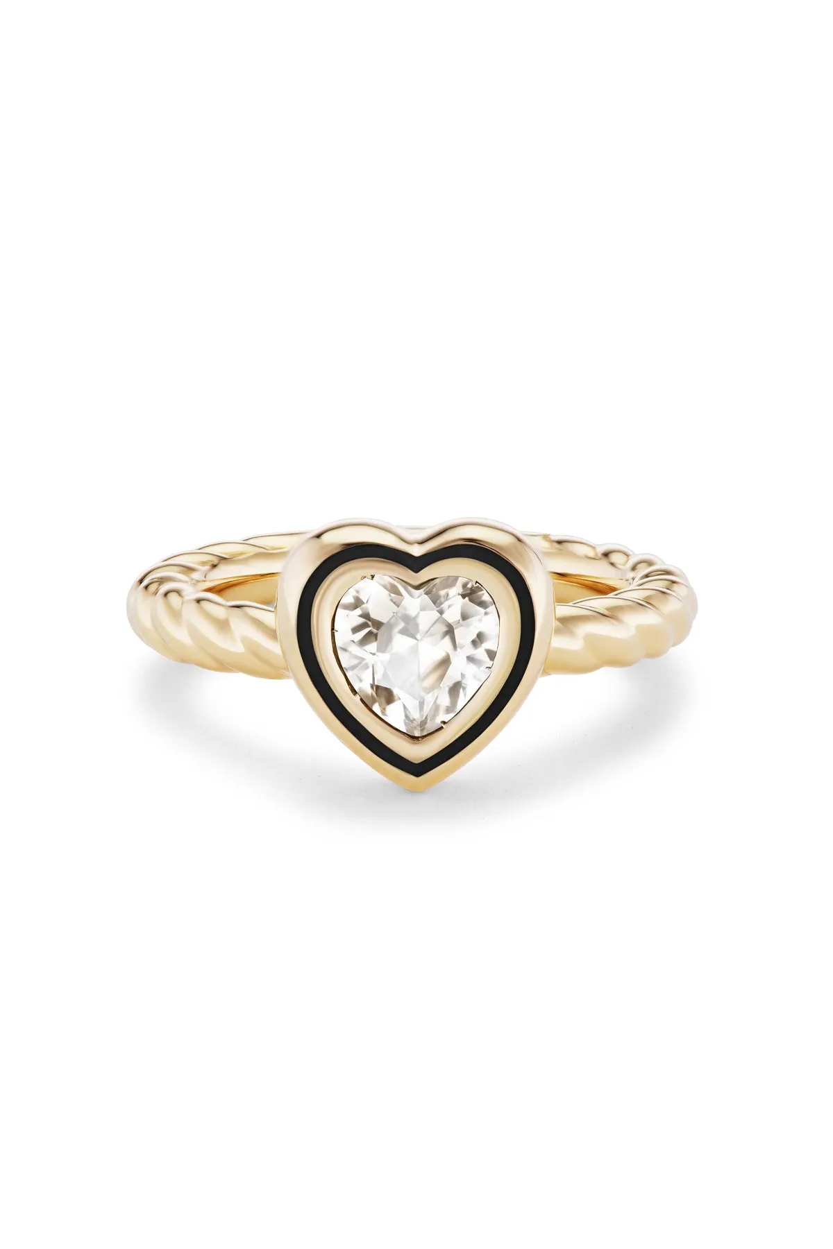 Madison Heart Bezel Stack Ring