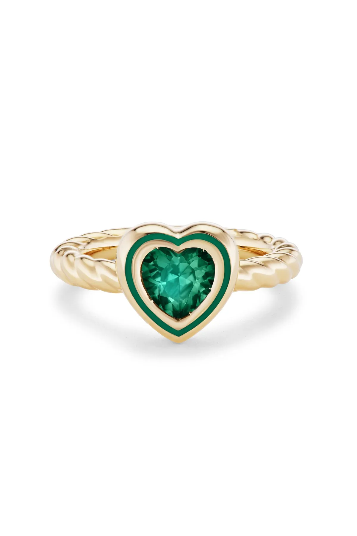 Madison Heart Bezel Stack Ring