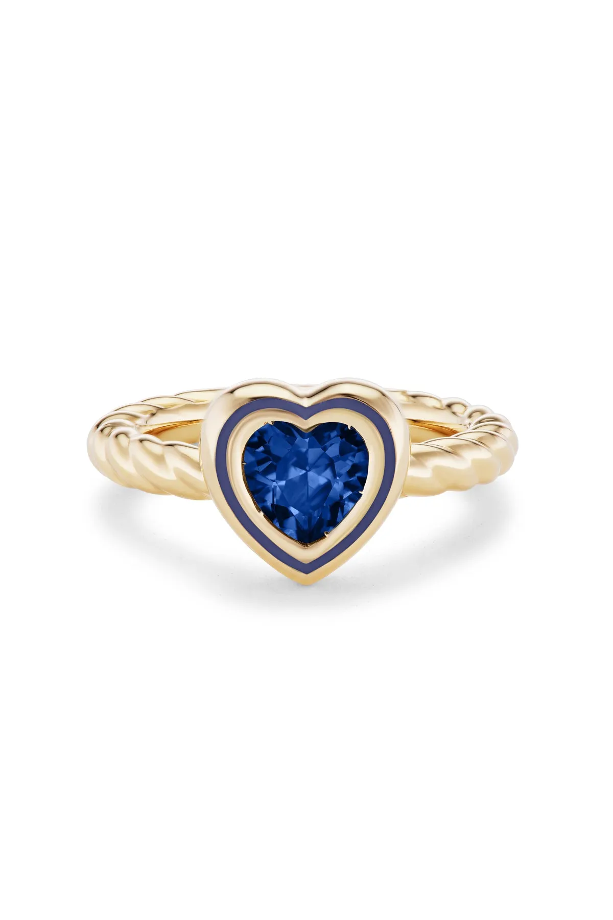 Madison Heart Bezel Stack Ring