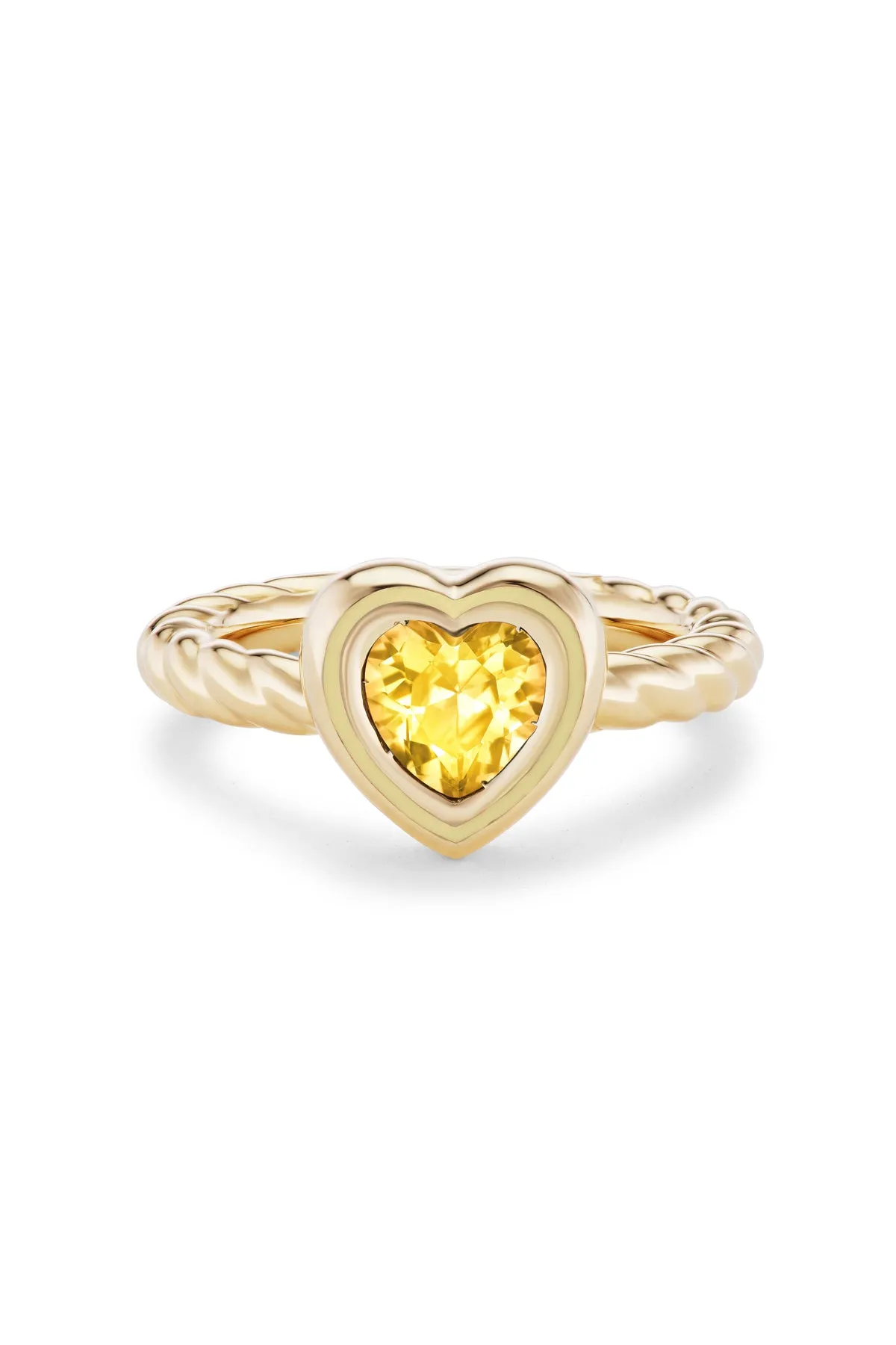 Madison Heart Bezel Stack Ring