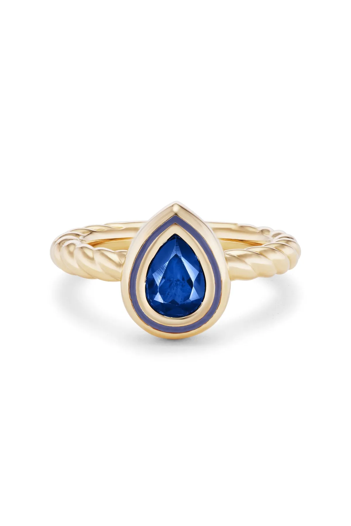 Madison Pear Bezel Stack Ring