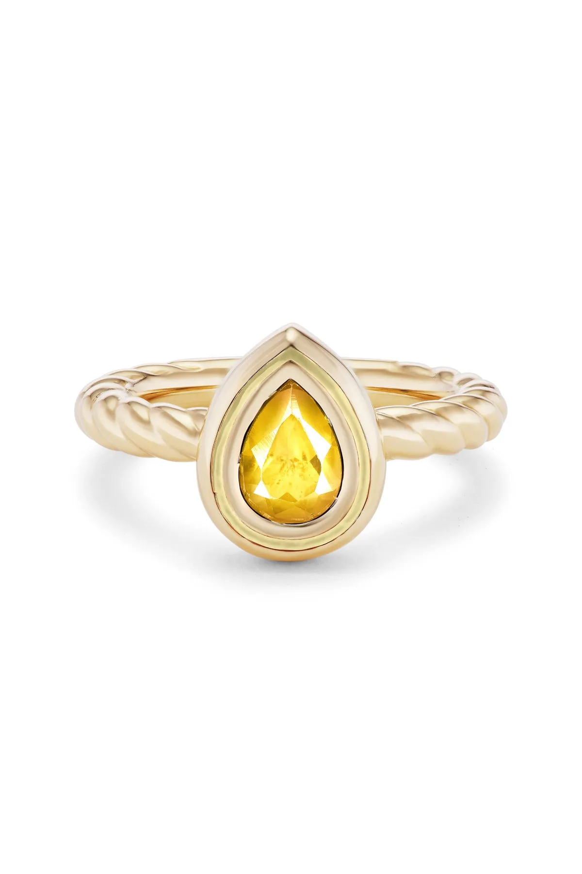 Madison Pear Bezel Stack Ring