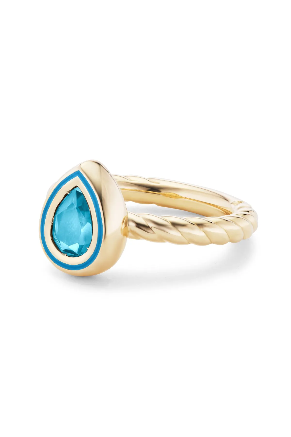 Madison Pear Bezel Stack Ring